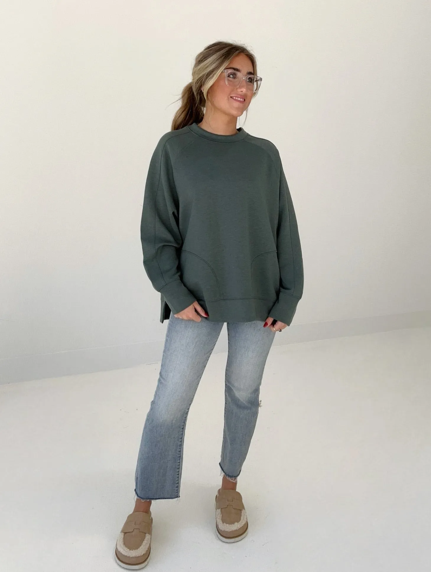 Unwind Scuba Pullover - Dk Green